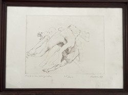 Melocco Miklós (1935 - ) EREDETI 46x62 cm szitanyomata