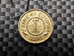 Guyana 1 cent, 1980