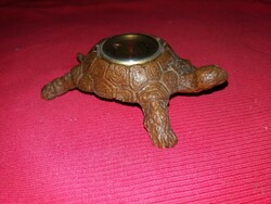 Régi teknősbéka alakú ritka asztali barométer szép állapotban 10 x 8 cm képek szerint