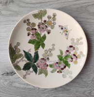 Classic schütz cilli wall plate with floral butterfly flawless