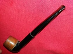 Old wood straight stem with copper ring inlay as shown in the pictures 4.