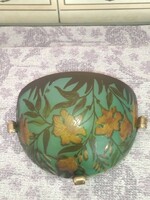 Gyönyörű zöld színes Vintage virág mintás 1 darab Gallé fali lámpa