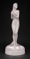 1N945 Kisfaludi Strobl Zsigmond nagyméretű kerámia női akt szobor 39 cm