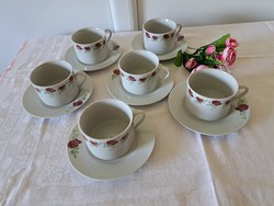 Porcelain breakfast, cafe, tea set, garnish - vintage. 40.