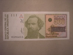 Argentína-500 Australes 1988 UNC