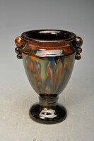 Badár Mezőtúr art deco ceramic goblet vase - beautiful