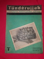 Antik 1936 december Tündér ujjak kézimunka Magazin melléklettel gazdagon illusztrálva