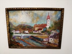 Nagybánya school! Oil painting with a familiar signature! Attention resellers, good price!