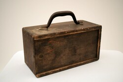 Old antique chest / suitcase / wooden box / tool bag