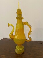 Spanish or Murano glass handmade designer decorative jug