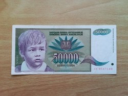 Jugoszlávia 50000 Dinar 1992 EF