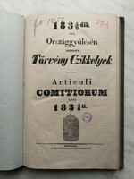 1832/6 dik évi Országgyülésen alkotott Törvény Czikkelyek