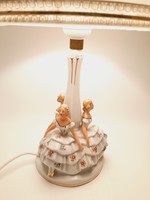 Bavaria figurális, nőalakos porcelán lámpa