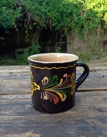 Folk earthenware mug