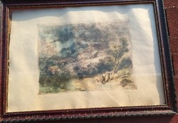Elekfy Jenő Storm Before Original Color Copperplate