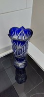 Antik kék kristály váza