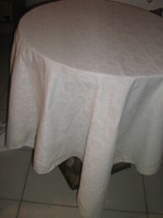 Beautiful cream colored floral elegant woven tablecloth