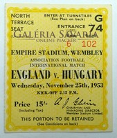 Golden team English-Hungarian original match ticket 6-3 rifle football football