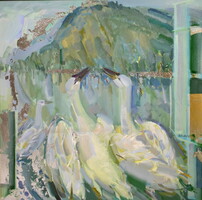 Viola Záborszky (1935 - 2008) swans near Visegrád