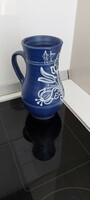 Ceramic blue folk jug