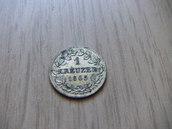 1 Krajcár Ezüstérme 1865 Bajorország ( Nem létező Államok )