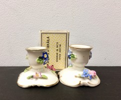 Vintage porcelain candle holder-2pcs-small size