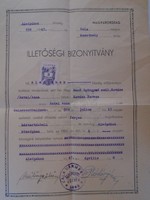 D198323     Régi irat  - ALSÓPÁHOK   (Keszthely)  Meilinger István bíró aláírása  1947