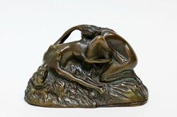 Erotic bronze sculpture