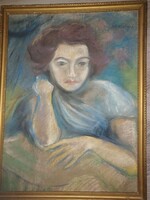Female portrait vaszary j.Szignó.