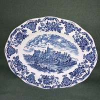 Blue, English, (enoch wedgwood), cake, steak, roast plate, offering.