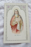 Antique litho/lithographic religious postcard/saint image for St. Hedvig, circa 1910