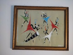 Akakpo? Marked art deco painting
