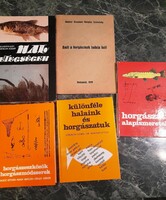 5db Horgászati könyvek és horgászVIZSGA!Csomagban. 1960-1970