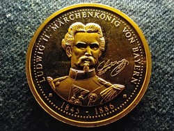 II. Lajos Neuschwanstein kastély bronz emlékérem (id64580)