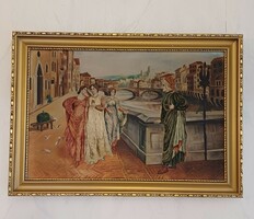 In addition to Dante, he also created a special painting. Dante's first meeting with Beatrice .. Italian painting