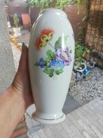 Nagy virágos herendi váza 23 cm