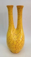 Gorka Géza kétnyakú váza, alján masszába nyomott jelzés, 26 cm, nagyon ritka.