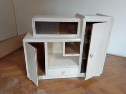 Old unique white multi-compartment dull drawer wall storage kitchen hall pantry cabinet furniture