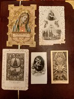 5 pieces of antique prayer card