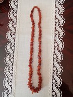 Brown Polish raw amber necklace approx. 70 cm long