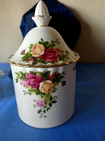Royal Abert Country Roses porcelán kekszes doboz