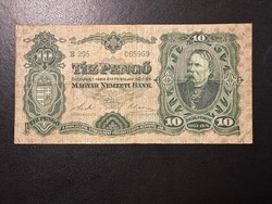 10 Pengő 1929. F+!! Nice banknote!! Rare!!
