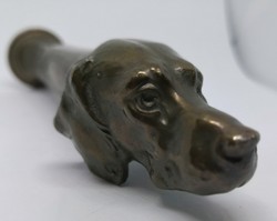 Rarity! Art Nouveau Dog Head Wax Seal Stamp!