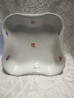 Zsolnay porcelán szögletes köretes tál