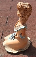Signed terracotta statue with signature