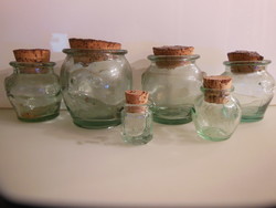 Glass - 6 pieces !! - Antique - particularly thick - 12 cm - 11 cm - Austrian - perfect - quality !!