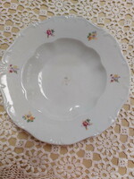Zsolnay 1 deep porcelain plate with flowers