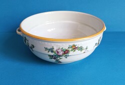 Old floral mz altrohlau porcelain koma bowl wall bowl with handle