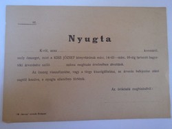 D198331  Nyugta Kiss József  könyvtárának hagyatéki árverése  1920k  kitöltetlen -  judaika