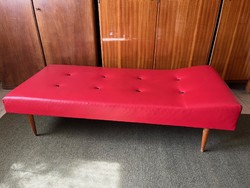 Retro furniture red leatherette bed
